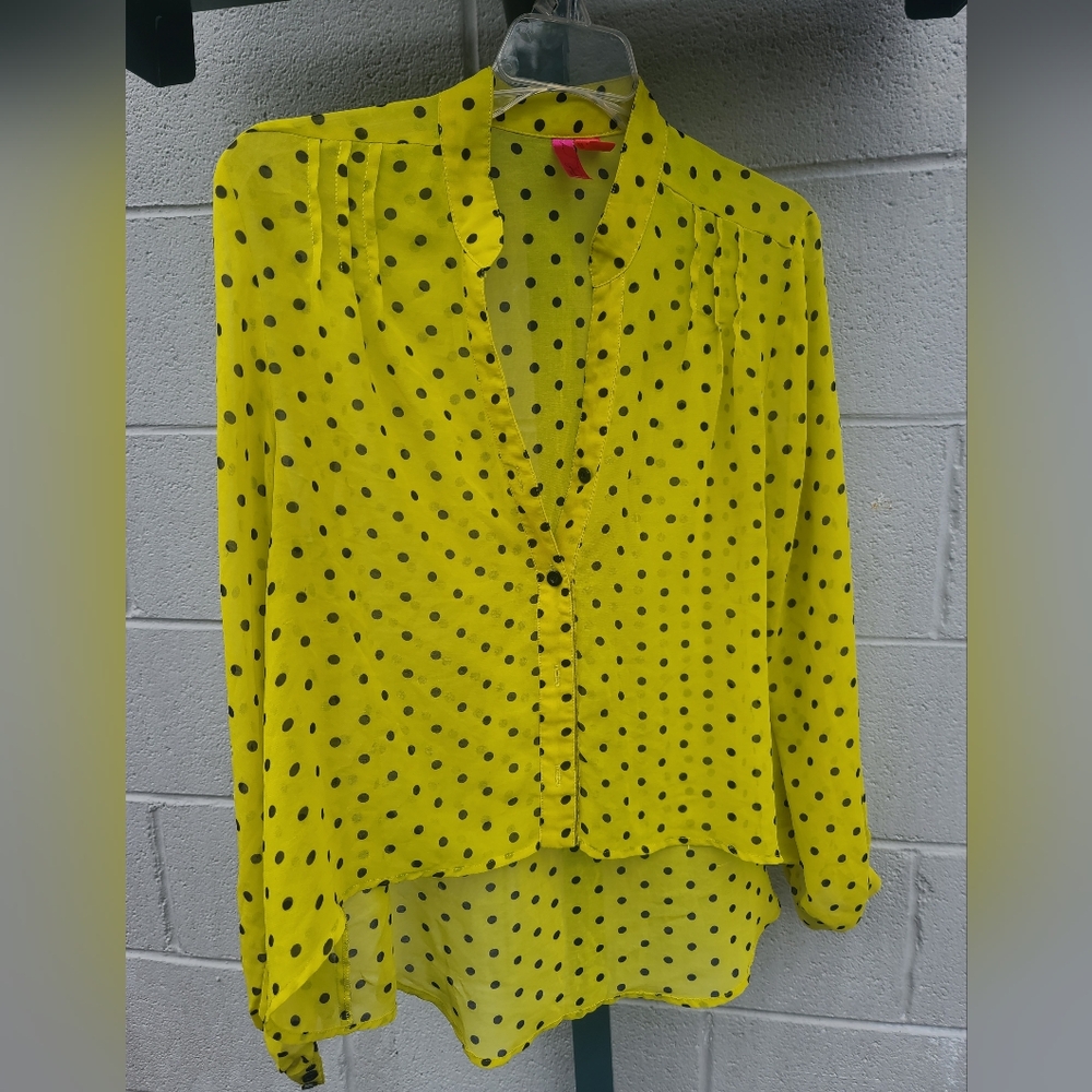 Medium Sheer Mustard Button-up